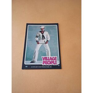 Vintage 1979 Village People Trading Card #15 Disco Era Vintage Music Collectible